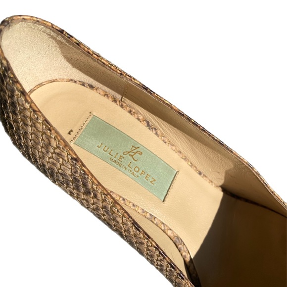 Julie Lopez Layla Nude Python Platform Heels Size 7 - Picture 9 of 11